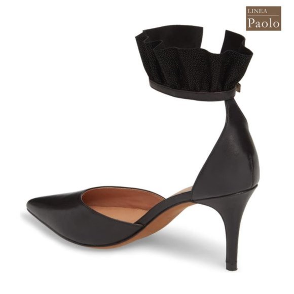 NIB Linea Paolo Pammy Ruffled Pointy Toe Pump 8.5 - Picture 5 of 8